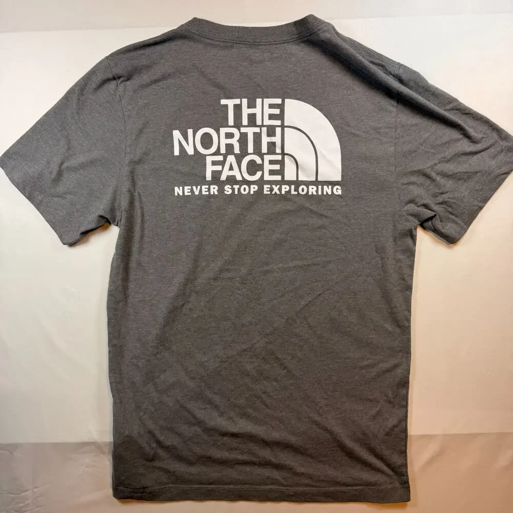 The North Face Men's Short Sleeve Box Graphic T Shirt Gray Size Small